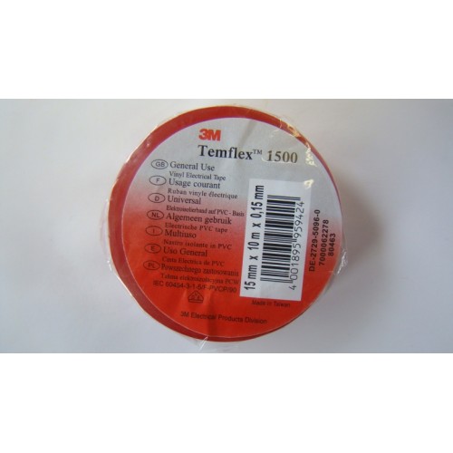 Стрічка Temflex 1500-Red-15MMX10M