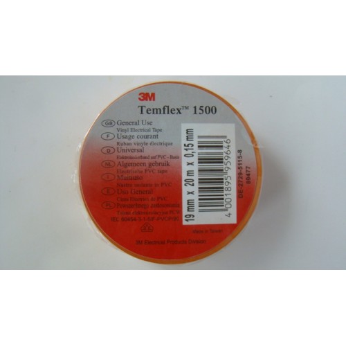 Стрічка Temflex 1500-Orange-19MMX20M