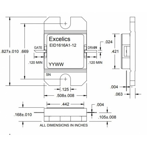 Транзистор польовий ВЧ/НВЧ EID1616A1-12 Excelics