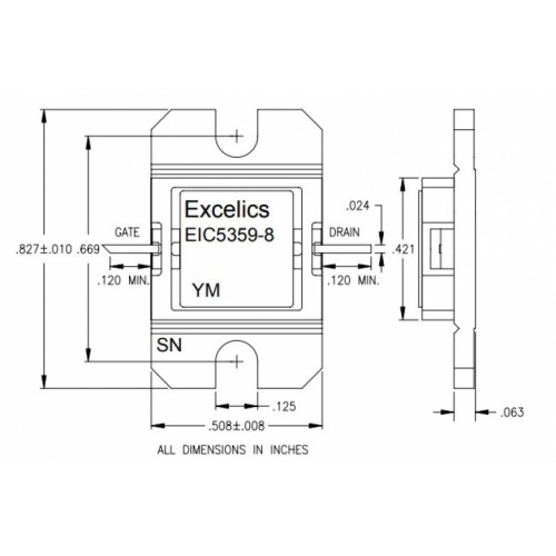 Транзистор полевой СВЧ/РЧ EIC5359-8 Excelics