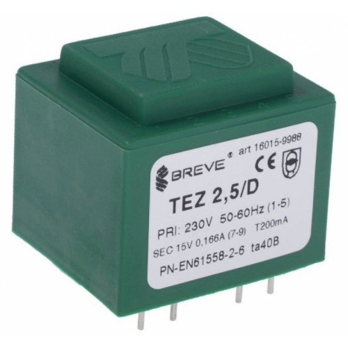 Трансформатор TEZ2.5/D/15-15V Breve