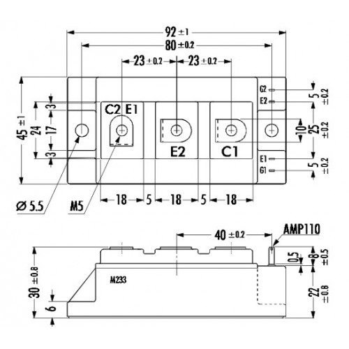 Транзистор IGBT 2MBI100NC-120 Infineon