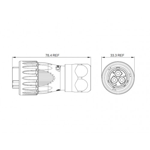 Герметична кабельна розетка DH-24-J24PE-03-001A CNLINKO