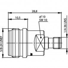 Переходник N - SMA J01027T0017 Telegartner