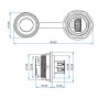 Герметичная панельная розетка  YU-USB2-JSX-02-001 CNLINKO