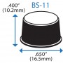 Бампер цилиндрический BS11 BSI (черный)