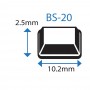 Бампер квадратный BS20 BSI (черный)