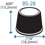 Бампер циліндричний BS28 BSI (прозорий)