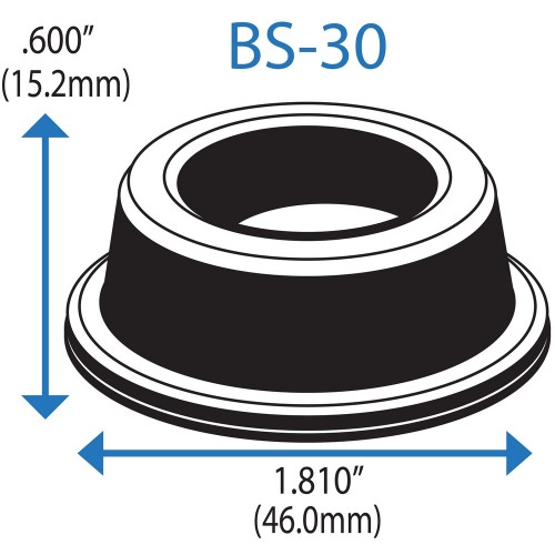 Бампер з поглибленням BS30 BSI (чорний)