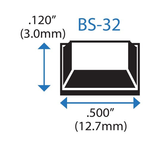 Бампер квадратний BS32 (прозорий)