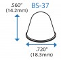Бампер конический BS37 BSI (черный)