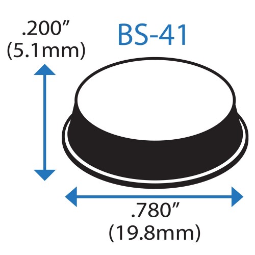 Бампер цилиндрический BS41 BSI (черный)