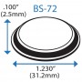 Бампер цилиндрический BS72 BSI (черный)