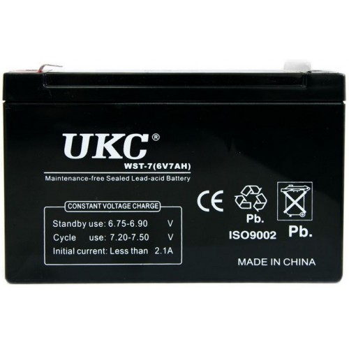 Акумулятор кислотний 6V 7Ah UKC UKC