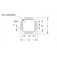 Мікросхема-мікроконтролер EFM32TG11B120F128GM-32-B Silicon Labs